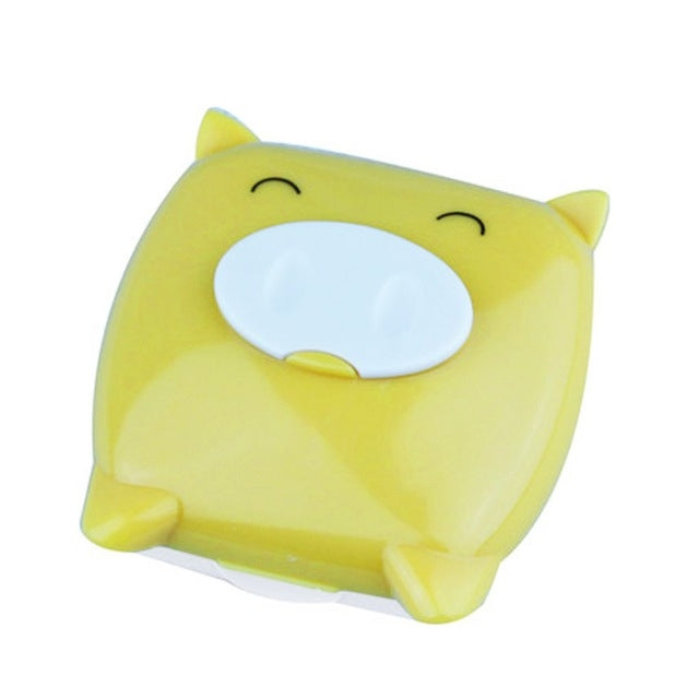 Cute Unisex Pig Cartoon Contact Lens Case Storage Box Contact Lenses Box