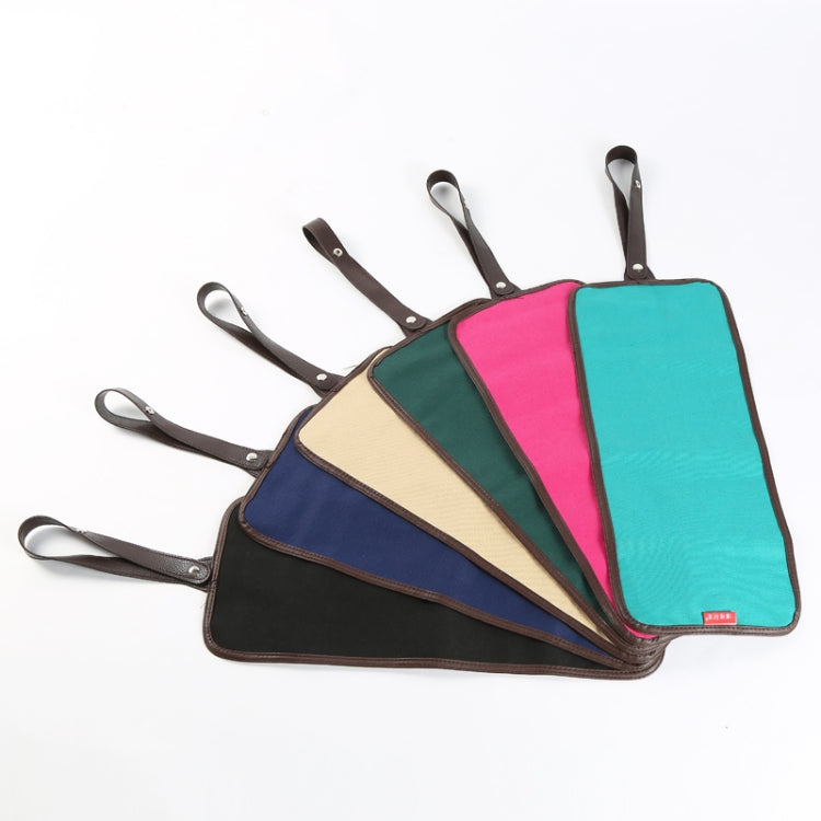 36 Holes Pencil Holder Colored Pencil Bag Storage Pouch Canvas Bag(black)