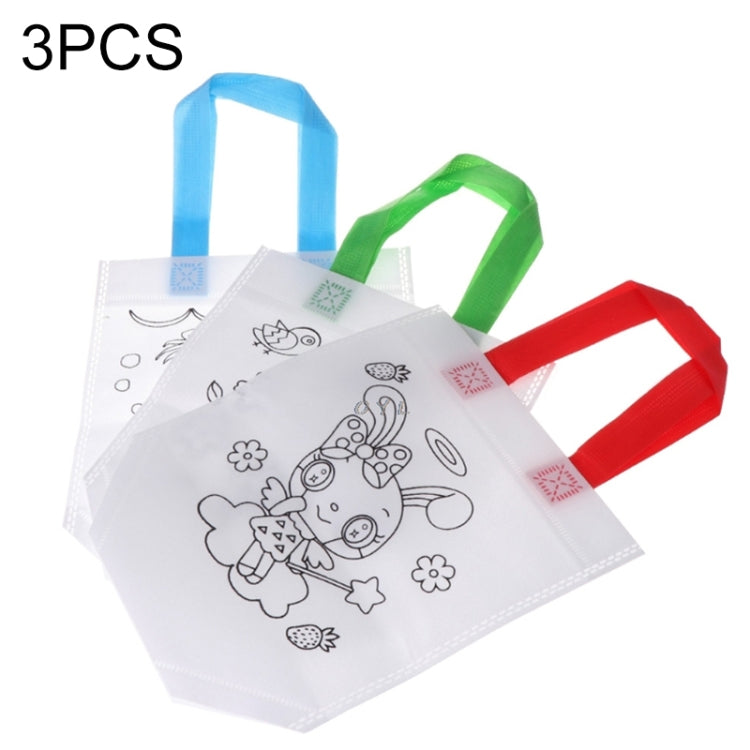 3 PCS Painted Bag Children Graffiti Environmental Protection Handbag Painting Toy
