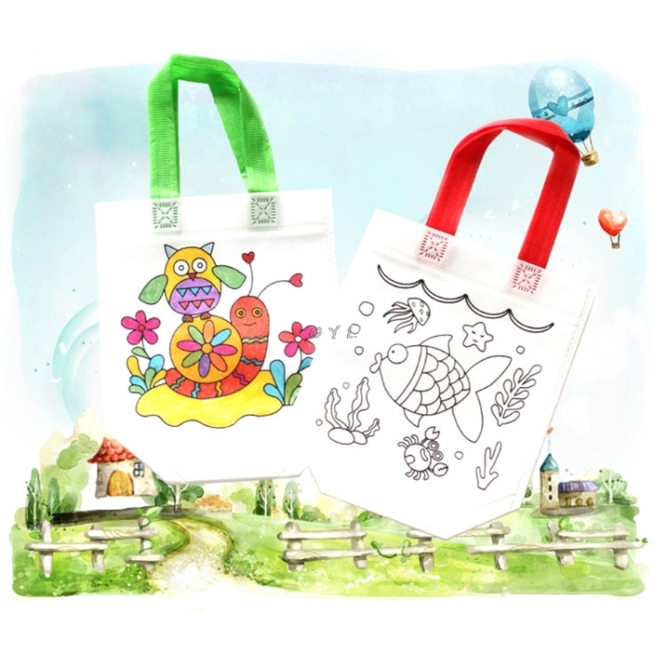 3 PCS Painted Bag Children Graffiti Environmental Protection Handbag Painting Toy