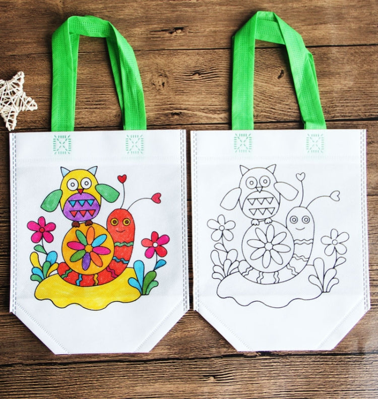 3 PCS Painted Bag Children Graffiti Environmental Protection Handbag Painting Toy