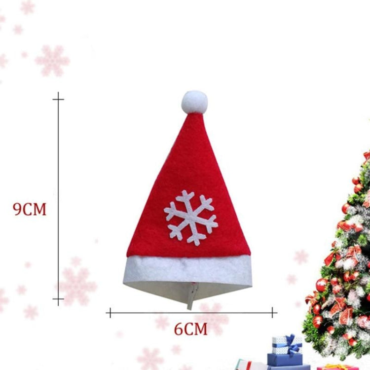 2 Bags Merry Christmas Knife Fork Tableware Holder Snowflakes Christmas Hat Christmas Decorations(Red)