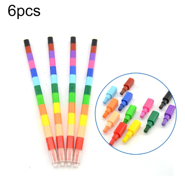 18 PCS Creative Building Blocks Crayons Children 12 Colors Drawing Educational Toys