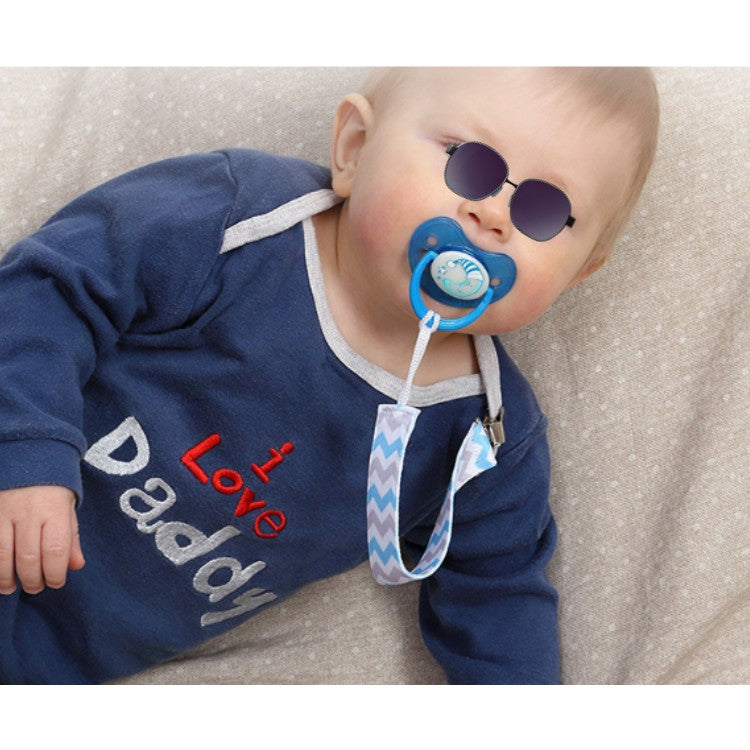 4 PCS/Set Baby Pacifier Chain Clip Cotton Double Printed Pacifier Chain