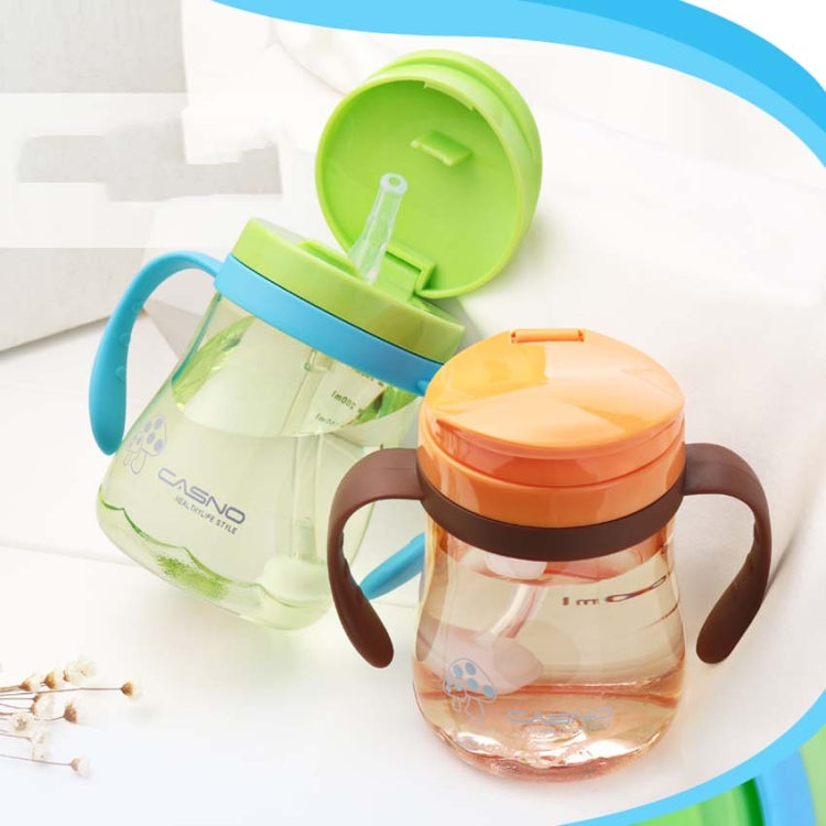 330ML Shock-resistant Baby Sippy Cups Kids Drinking Bottles Infant Children Learn Drinking Dual Handles Straw Juice Slid Feeding