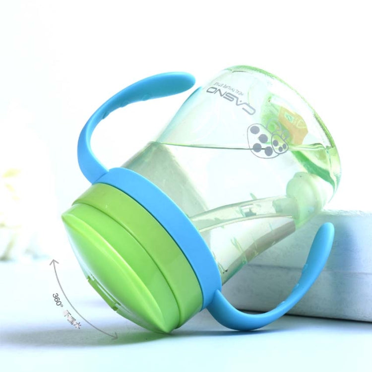 330ML Shock-resistant Baby Sippy Cups Kids Drinking Bottles Infant Children Learn Drinking Dual Handles Straw Juice Slid Feeding