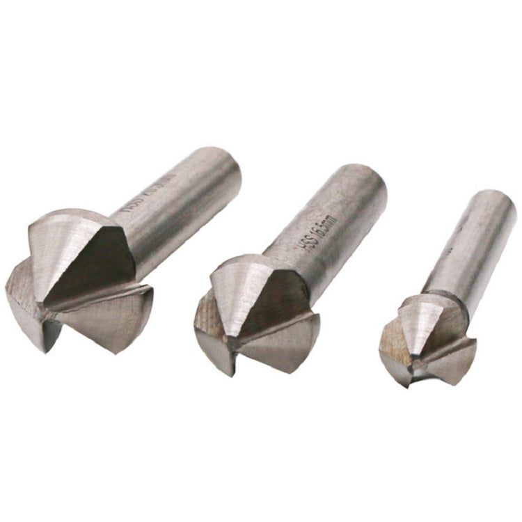 6 In 1 90 Degree Three-edge Chamfering Knife Woodworking Milling Cutter Chamfering Machine Hole Opener, Package:Plastic Bag