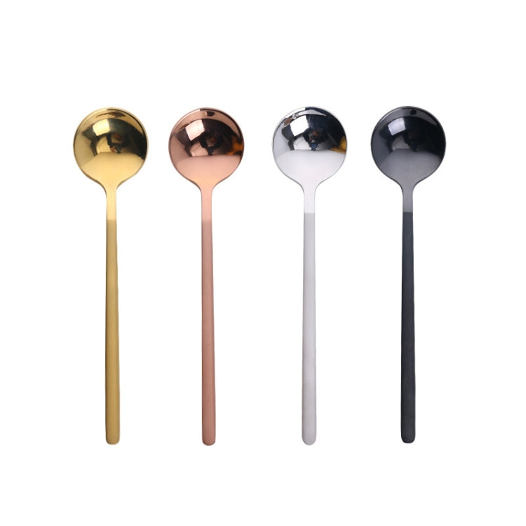 Mini Accessories Coffee Spoon Kitchen Dessertspoon Dining Round Shape Coffee Stainless Steel Home, Size:13cm