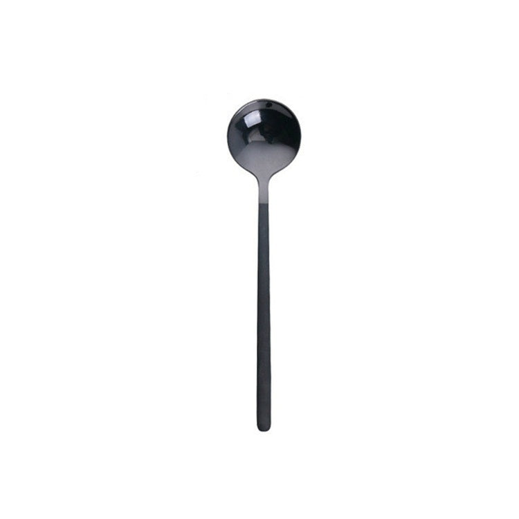 Mini Accessories Coffee Spoon Kitchen Dessertspoon Dining Round Shape Coffee Stainless Steel Home, Size:13cm