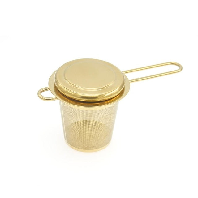 2PCS Mesh Tea Infuser Reusable Tea Strainer Teapot Stainless Steel Loose Tea Leaf Spice Filter