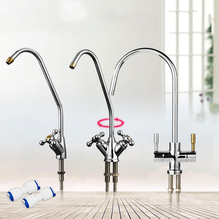 RO185 Water Purifier Universal Faucet for Truliva/Litree/Angel/Midea, Style:2 Points Luxury Double Tap