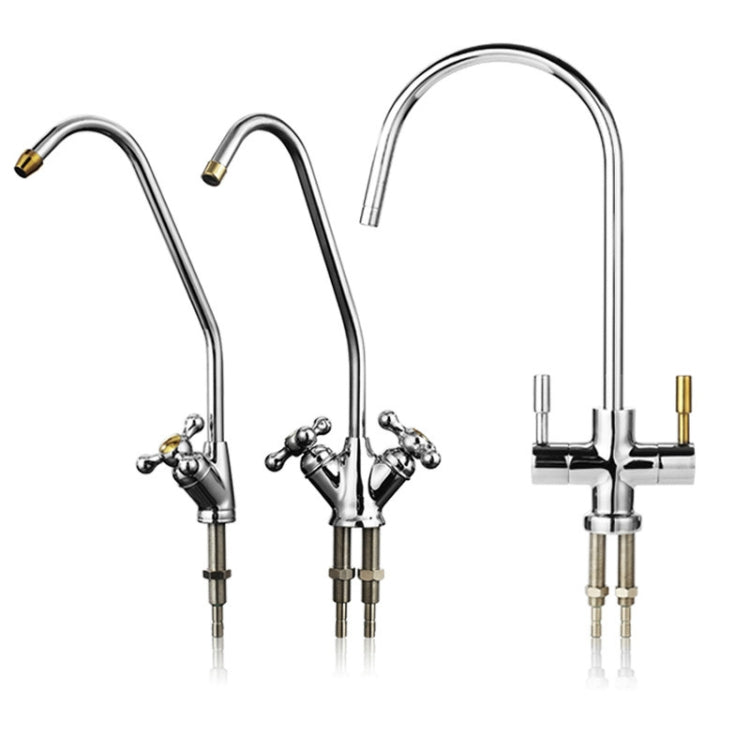 RO185 Water Purifier Universal Faucet for Truliva/Litree/Angel/Midea, Style:2 Points Luxury Double Tap