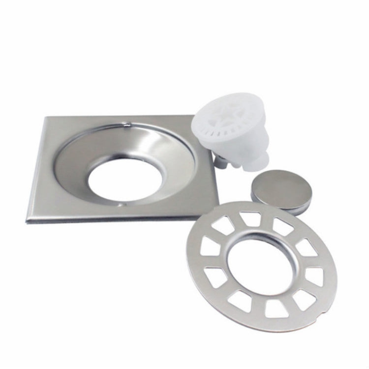3 PCS Stainless Steel Square Deodorant Floor Drain Bathroom Kitchen Filter