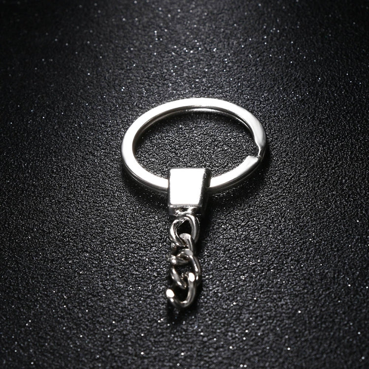 10 PCS Flat Ring Alloy Metal Ring Keychain