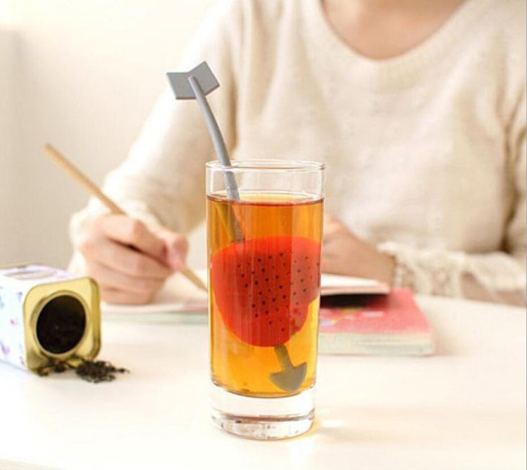 3 PCS Tea Infuser Bags Strainer Teaspoon Filter Love Heart(Red)