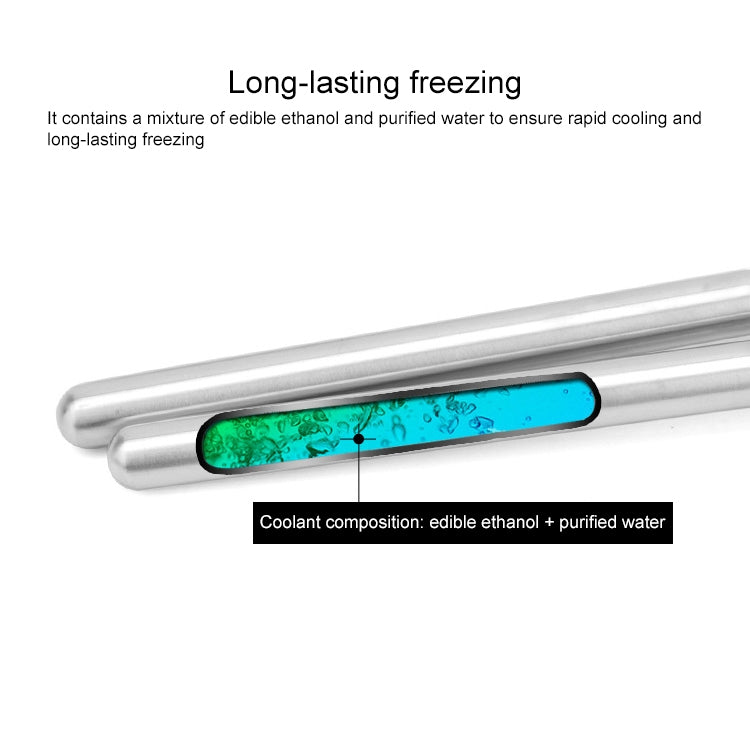 2 PCS 304 Stainless Steel Quick Freezing Ice Wine Cooler Portable Cooling Rod Cooling Wine Rod