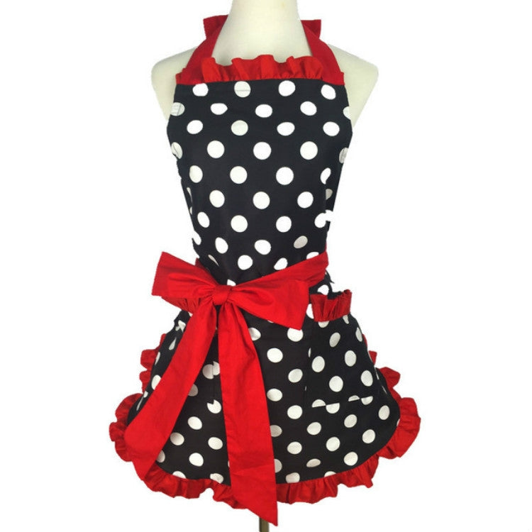 Cotton Dot Overalls Apron