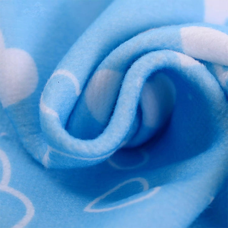 2 PCS Microfiber Printed Peach Heart Pattern Towel(Blue)