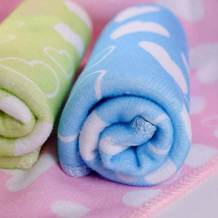 2 PCS Microfiber Printed Peach Heart Pattern Towel(Blue)