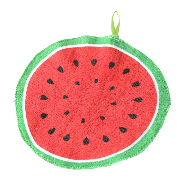 2 PCS Baby Kids Round Cotton Hand Towel Kitchen Fruit Wipe Dishcloth Hanging Towels