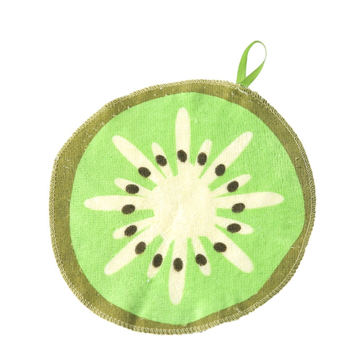 2 PCS Baby Kids Round Cotton Hand Towel Kitchen Fruit Wipe Dishcloth Hanging Towels