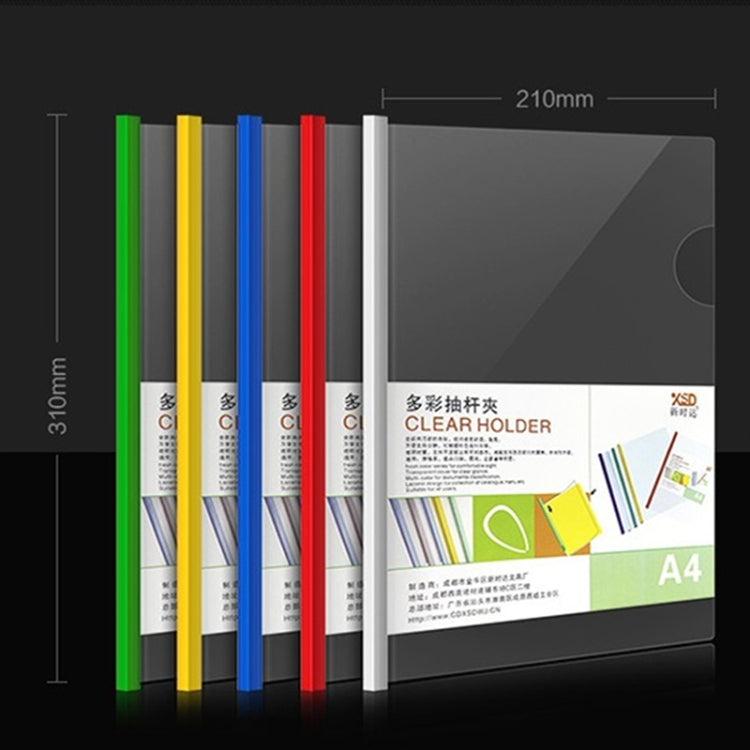 10 PCS A4 Folder Transparent PP Report Cover Spine Bar Folder, Random Color Delivery 12 mixed color