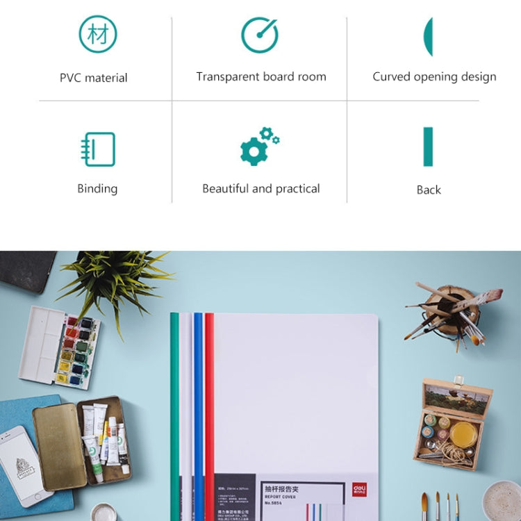 10 PCS A4 Folder Transparent PP Report Cover Spine Bar Folder, Random Color Delivery 12 mixed color