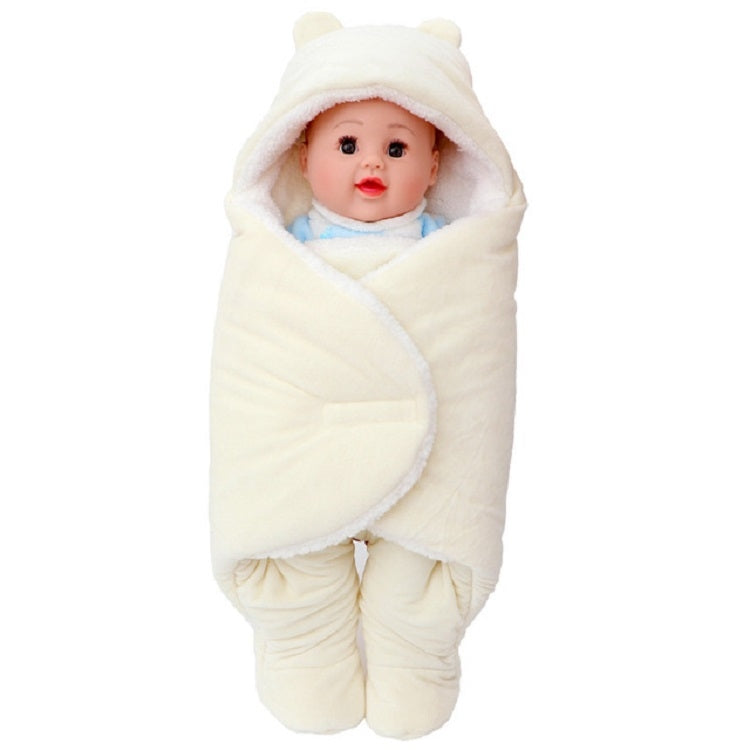 Spring and Autumn Thick Baby Hooded with Feet and Bedding, Size:M(Suit for Baby of 4-6M)