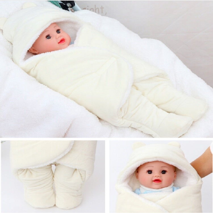 Spring and Autumn Thick Baby Hooded with Feet and Bedding, Size:M(Suit for Baby of 4-6M)
