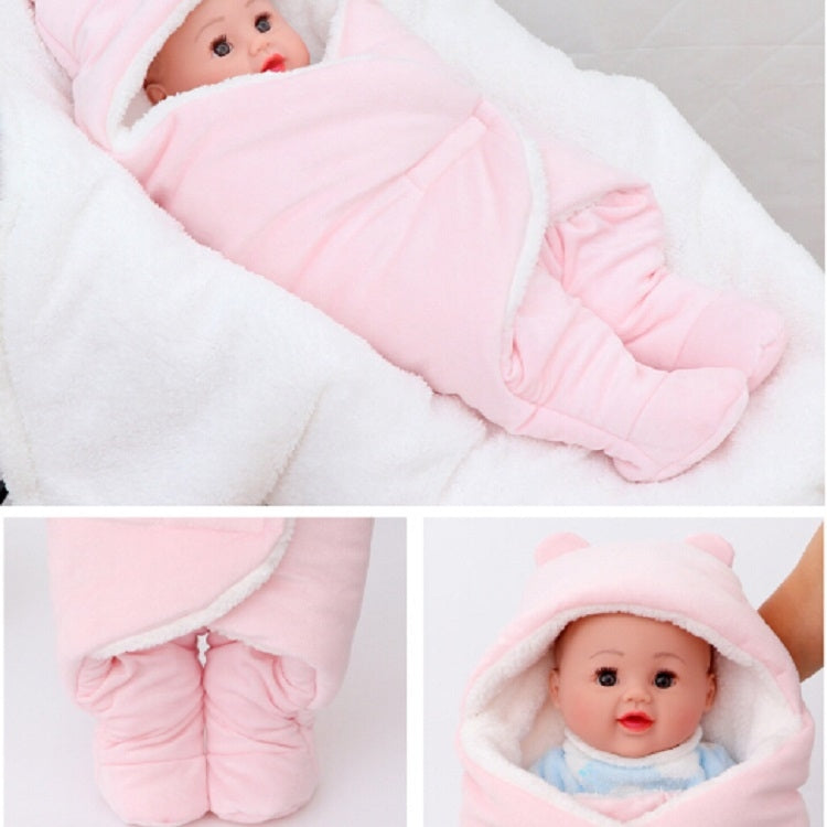 Spring and Autumn Thick Baby Hooded with Feet and Bedding, Size:M(Suit for Baby of 4-6M)