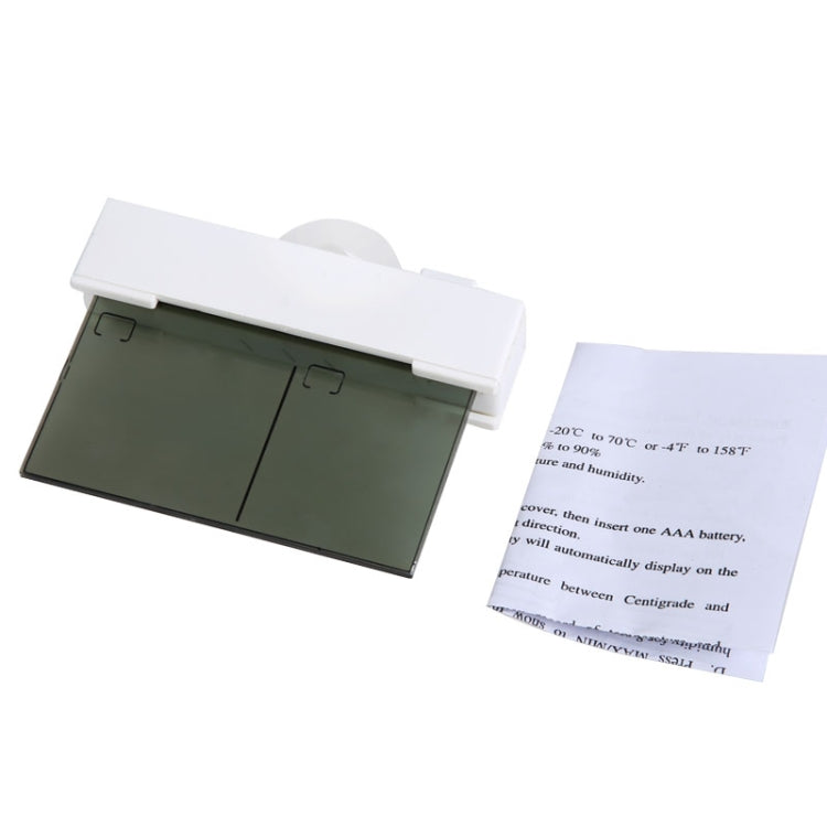 Digital Weather Station Suction Cup Indoor Outdoor Thermometer Large LCD Window Thermometer Hydrometer