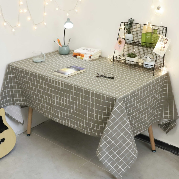 Square Checkered Tablecloth Furniture Table Dust-proof Decoration Cloth, Size:110x170cm