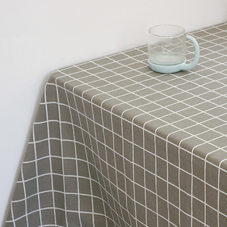 Square Checkered Tablecloth Furniture Table Dust-proof Decoration Cloth, Size:140x200cm