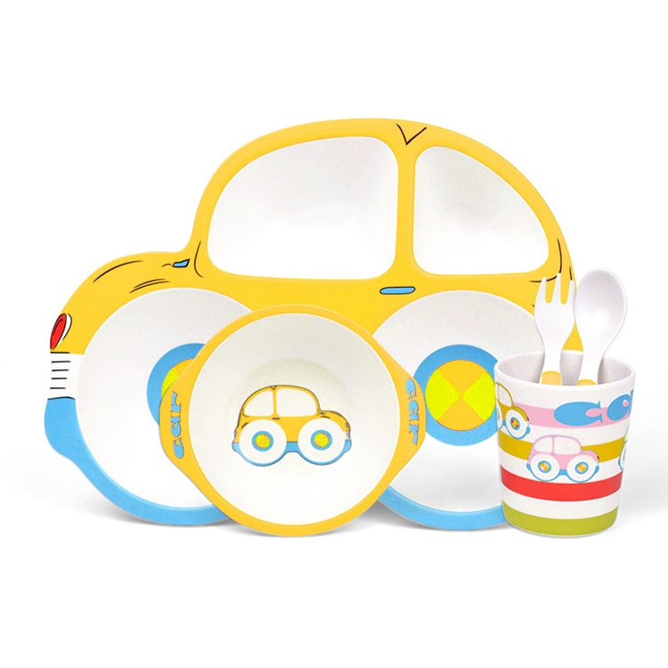 Bamboo Fiber Cartoon Dinner Plate For Children