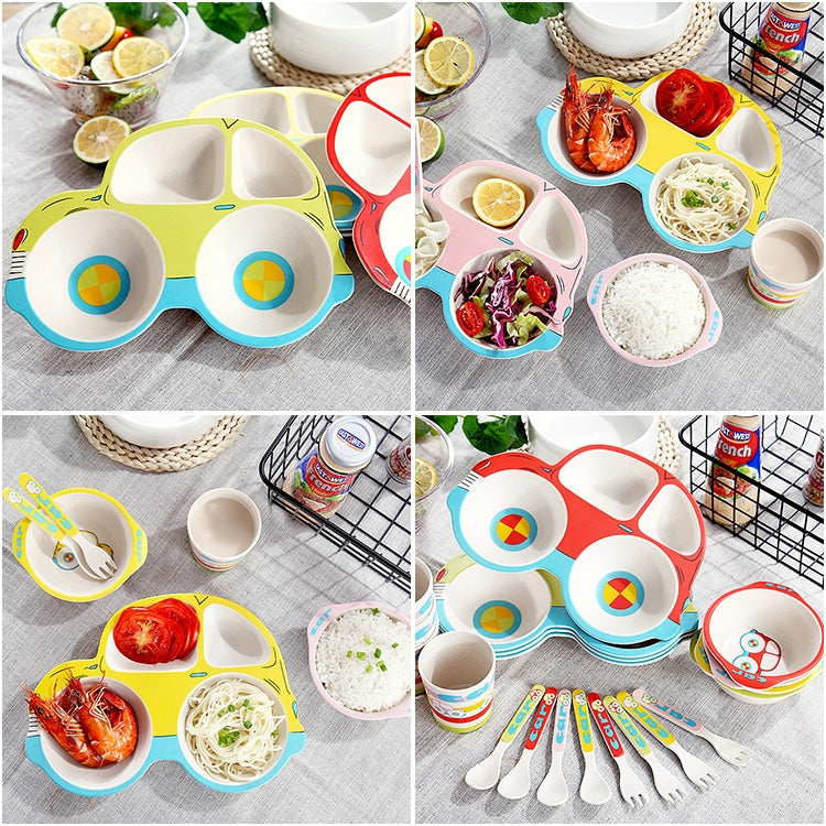 Bamboo Fiber Cartoon Dinner Plate For Children