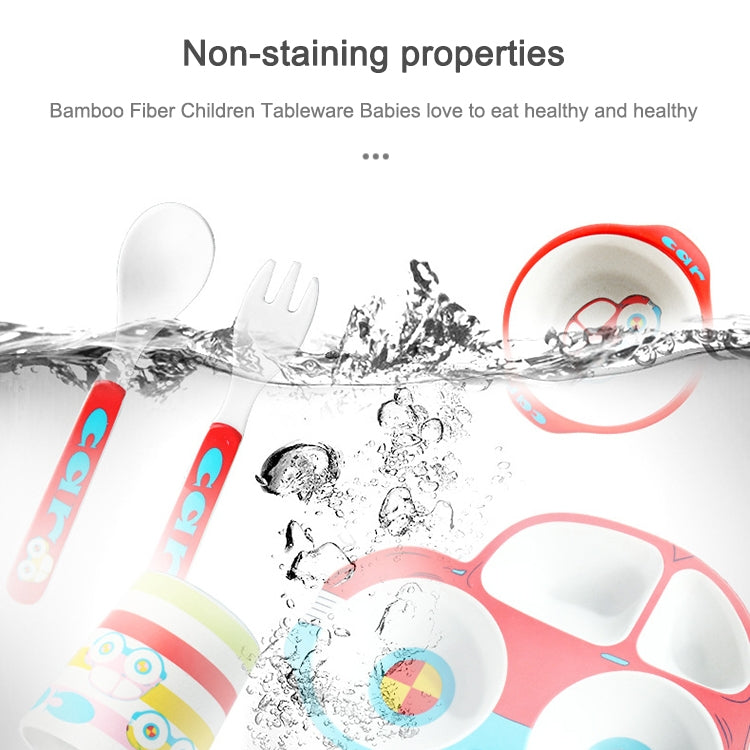 Bamboo Fiber Cartoon Dinner Plate For Children