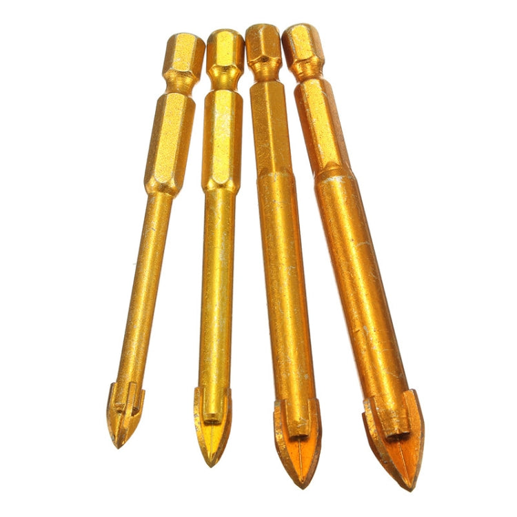 Multi-purpose Alloy Cross Hex Shank Drill Ceramic Glass Hole Opener, Size:12MM