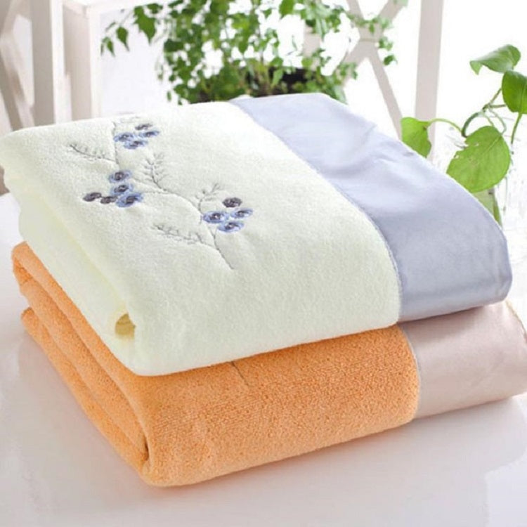 Microfiber Flower Embroidered Bath Towel