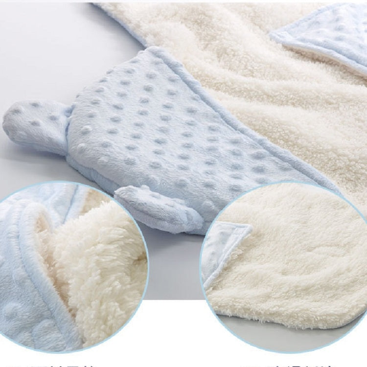 Winter Wrm Knit Solid Color Baby Bag Bedding Accessories, Size:S(65X75cm)(Blue)
