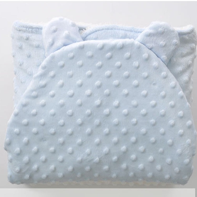 Winter Wrm Knit Solid Color Baby Bag Bedding Accessories, Size:S(65X75cm)(Blue)