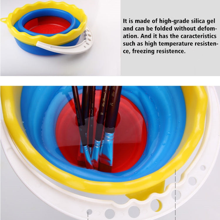 Outdoor Travel Folding Rinse Brush Wash Pen Barrel Container