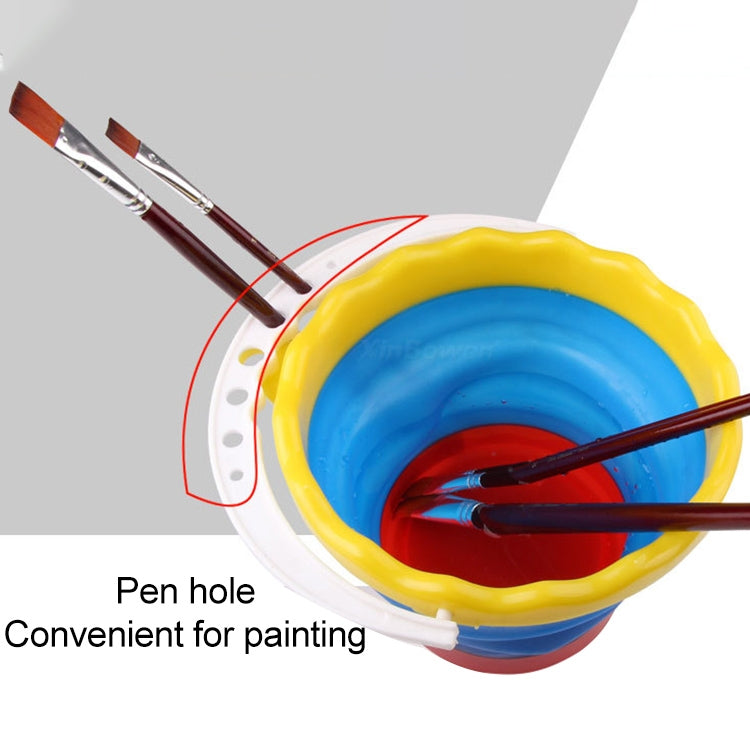 Outdoor Travel Folding Rinse Brush Wash Pen Barrel Container