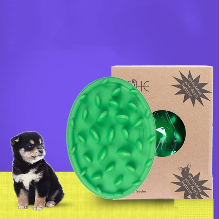 Pet Cat and Dog Jungle Silicone Anti-choke Food Bowl, Size:24x18cm