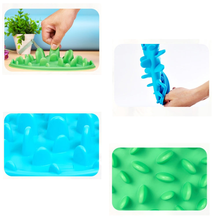 Pet Cat and Dog Jungle Silicone Anti-choke Food Bowl, Size:24x18cm