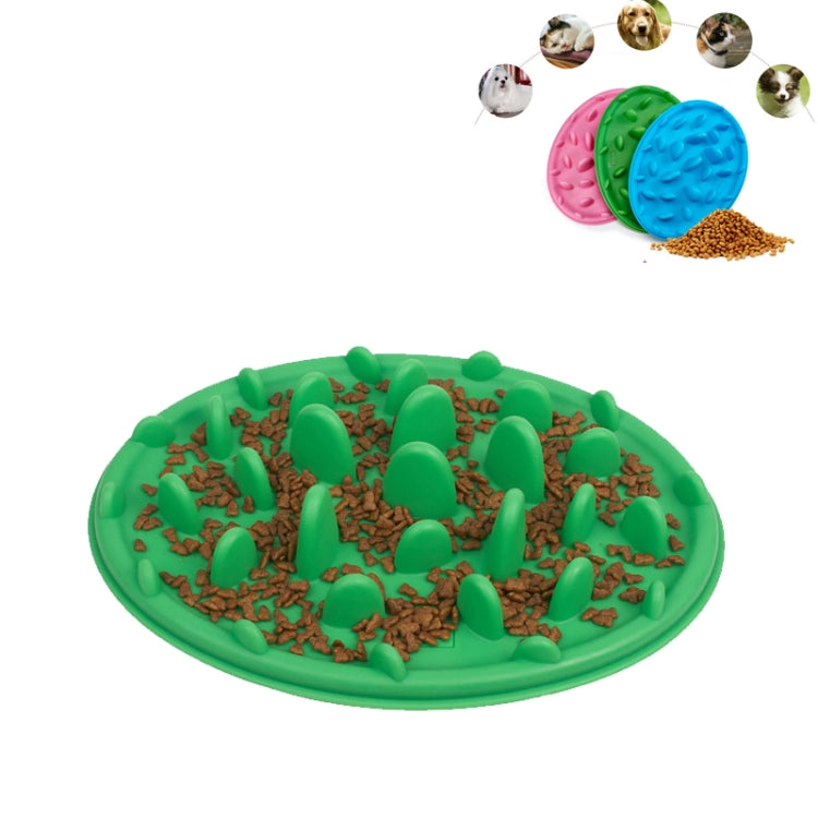 Pet Cat and Dog Jungle Silicone Anti-choke Food Bowl, Size:24x18cm