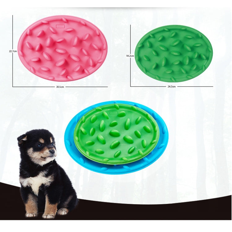 Pet Cat and Dog Jungle Silicone Anti-choke Food Bowl, Size:24x18cm
