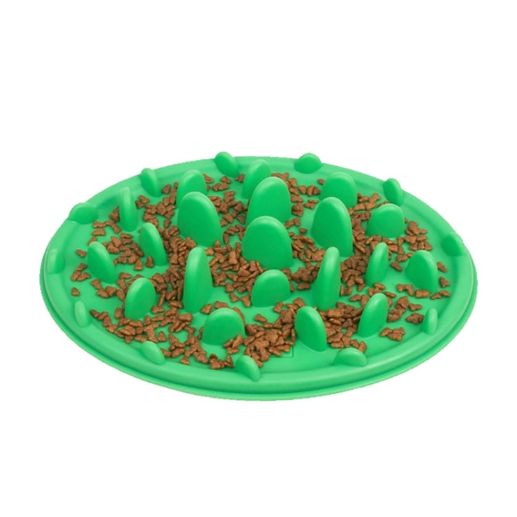Pet Cat and Dog Jungle Silicone Anti-choke Food Bowl, Size:30.5x22.5cm