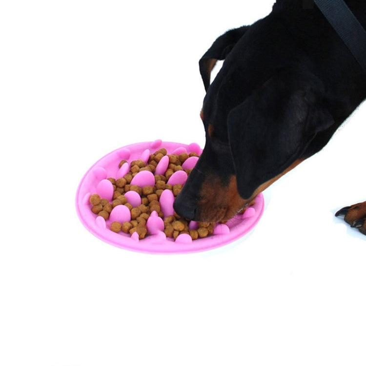 Pet Cat and Dog Jungle Silicone Anti-choke Food Bowl, Size:30.5x22.5cm