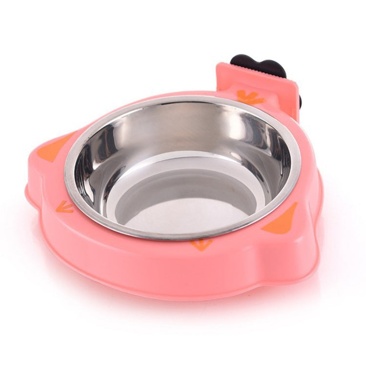 Pet Food Bowl Dog Cage Hanging Stainless Steel Fixed Bowl