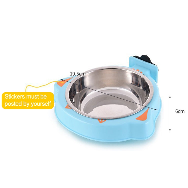 Pet Food Bowl Dog Cage Hanging Stainless Steel Fixed Bowl